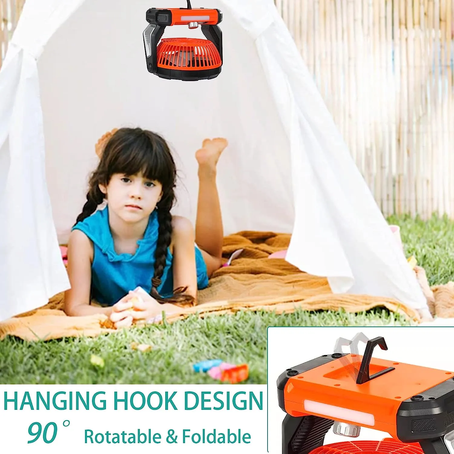 Camping Fan Tent Fan Desk Mini Portable US Rechargeable Battery Fan Electric Pram Fan for Stroller Room Table Travel Home
