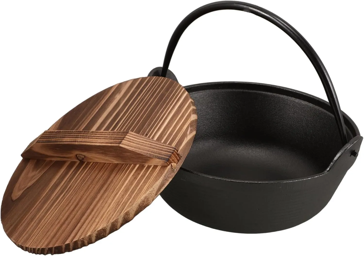 Camping Hanging Pot for Cooking Soup Pot Japanese Style Outdoor Cooking Equipment Iron Camping Cookware
