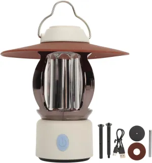 Camping Light Rechargeable 3 Level Hight Brightness ABS Tent Light Portable Lamp Shade Bracket Base USB Charging Cable Insert Tab