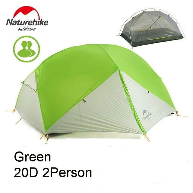 Camping Naturehike Mat Tent Rod Double Mongar e-EMS Custom 3 2 Fast-moving sale Gray Layer Waterproof Ultralight Tents Person Special price Aluminum Outdoor