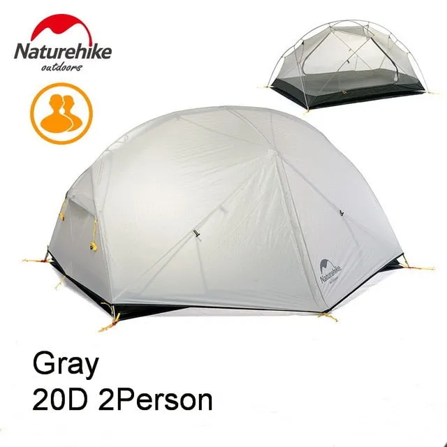 Camping Naturehike Mat Tent Rod Double Mongar e-EMS Custom 3 2 Fast-moving sale Gray Layer Waterproof Ultralight Tents Person Special price Aluminum Outdoor