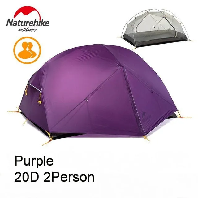 Camping Naturehike Mat Tent Rod Double Mongar e-EMS Custom 3 2 Fast-moving sale Gray Layer Waterproof Ultralight Tents Person Special price Aluminum Outdoor