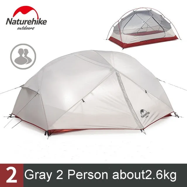 Camping Naturehike Mat Tent Rod Double Mongar e-EMS Custom 3 2 Fast-moving sale Gray Layer Waterproof Ultralight Tents Person Special price Aluminum Outdoor