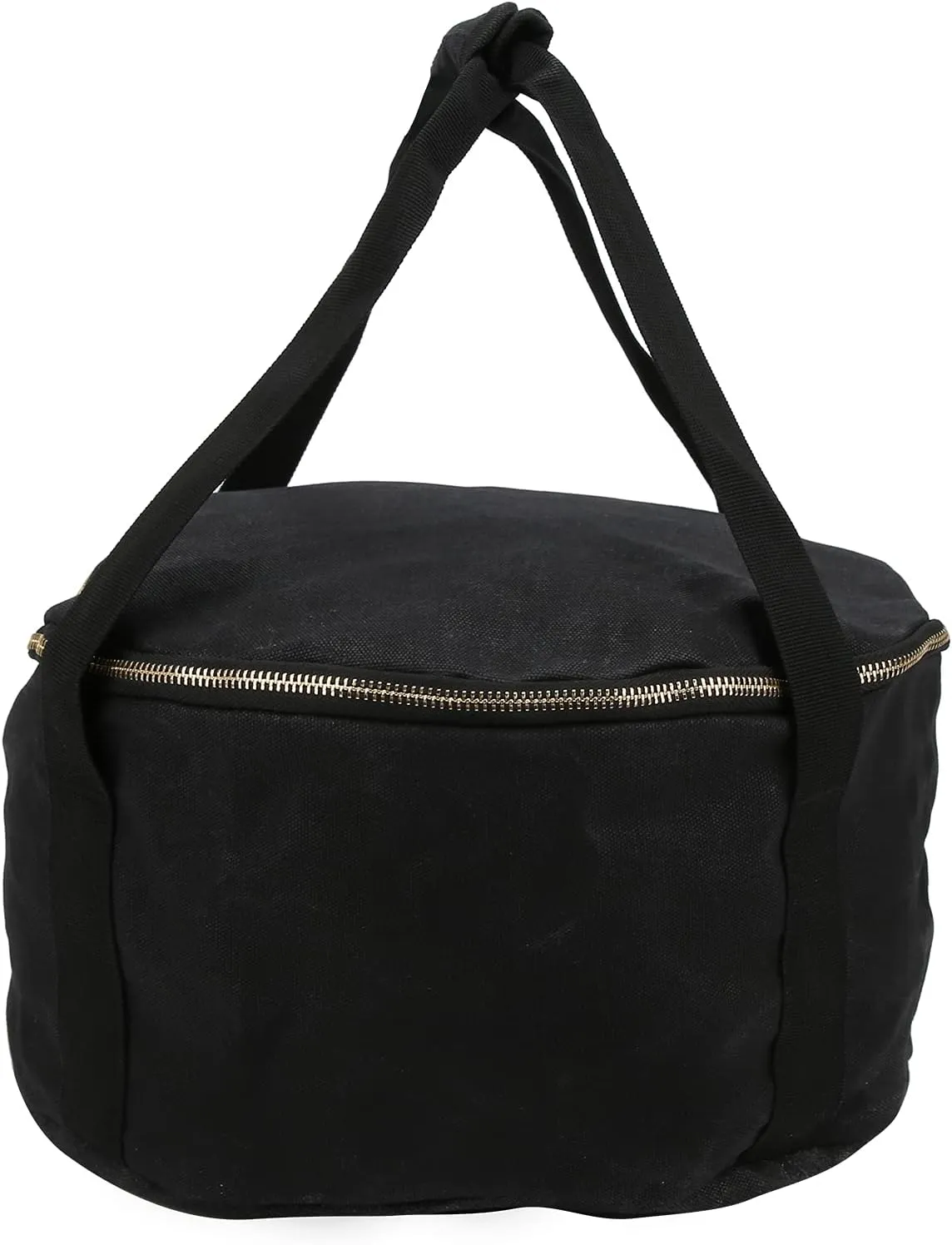 Camping Pot Storage Bag | Weatherproof Wax Canvas for Cast Iron Pans/Picnic/Travel | Particle - Blocking with Cushioning Cotton | Fits 12 Inch Pots