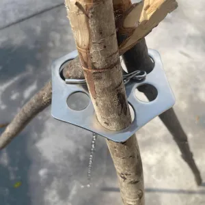 Camping Tripod Board Accessories，Turn Branches into Campfire Tripod ，Stainless Steel Campfire Support Plate with Adjustable Chain for Hanging Cookware,Portable Camping Gear (standard) (Plus-2)