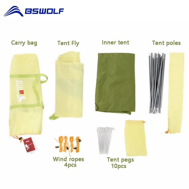 Camping Ultralight Tent 1-3 Person 3 Season Double Layer Waterproof Aluminum Tent Comfort