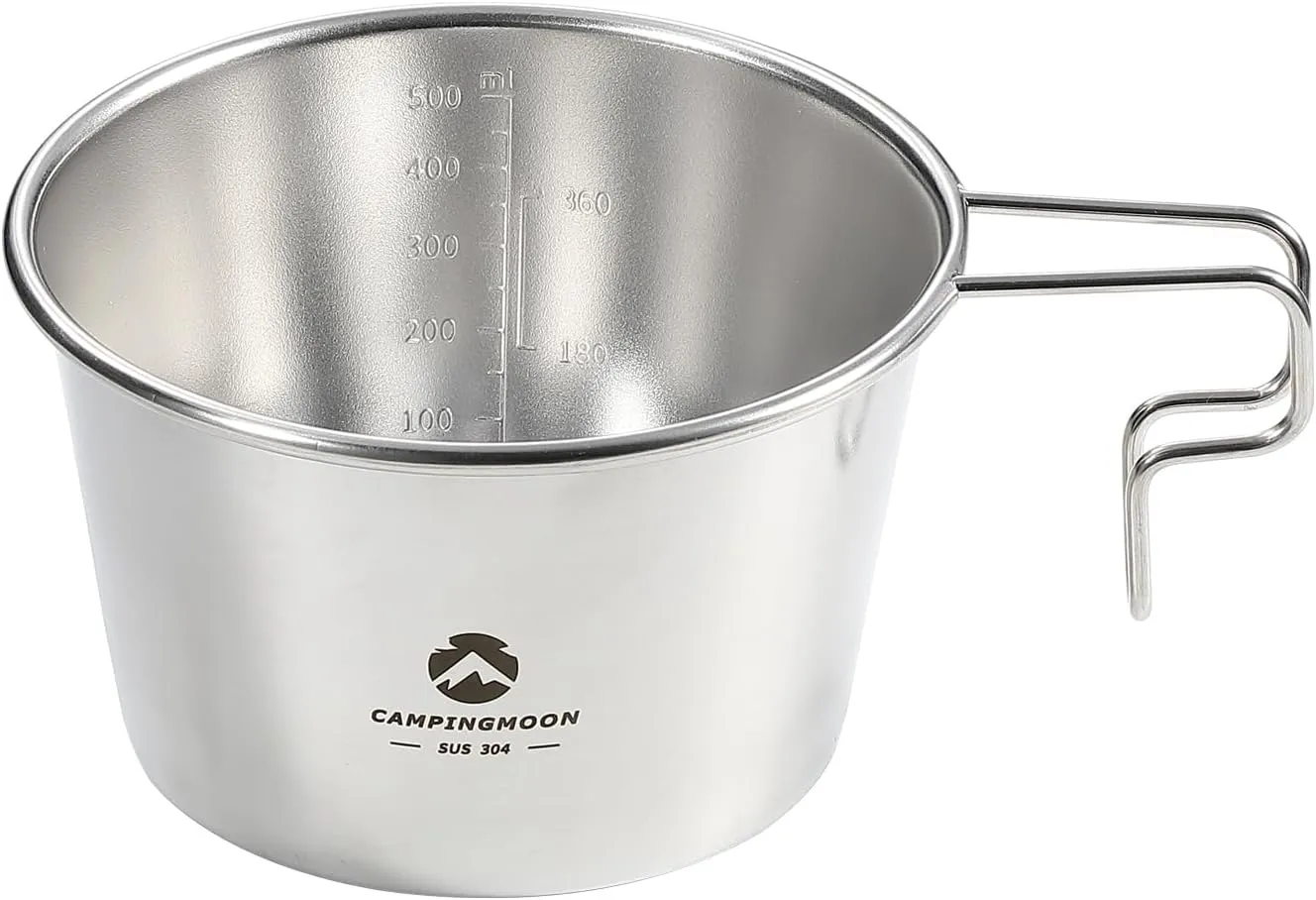 CAMPINGMOON Deep Sierra Cup 600ml Outdoor Camping Stainless Steel Sierra Cup Deep S369