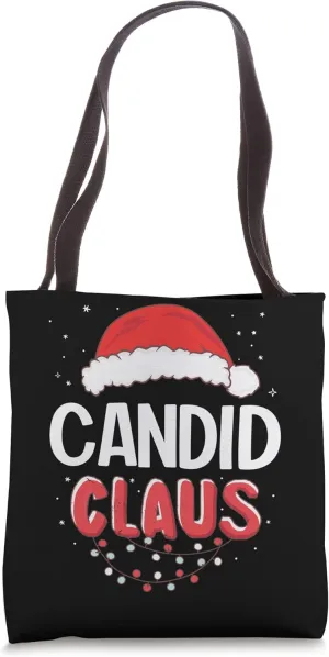 Candid Santa Claus Christmas Matching Costume Tote Bag