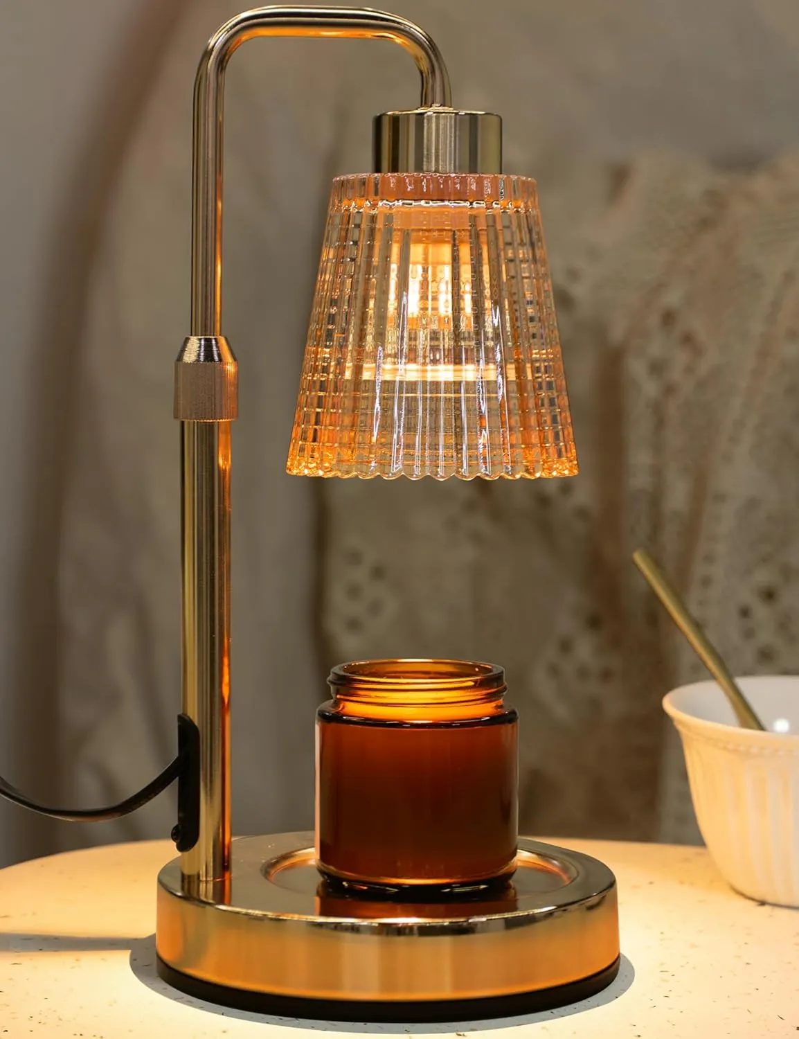 Candle Warmer Lamp with Timer Dimmable, Adjustable Height, House Warming Gifts New Home Room Decor, Birthday Gifts for Women Mom, from Daughter Wife Son