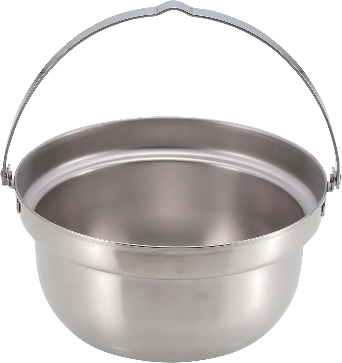 Captain Stag UH-4124 Outdoor Pot, Camping Bonfire Pot with Wooden Lid, 7.1 inches (18 cm), Stainless Steel, Made in Japan