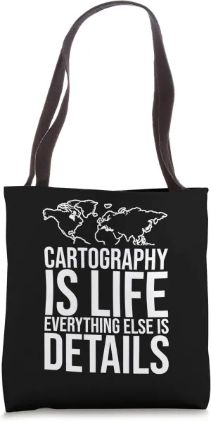 Cartography Topography Mapping Geography Tote Bag