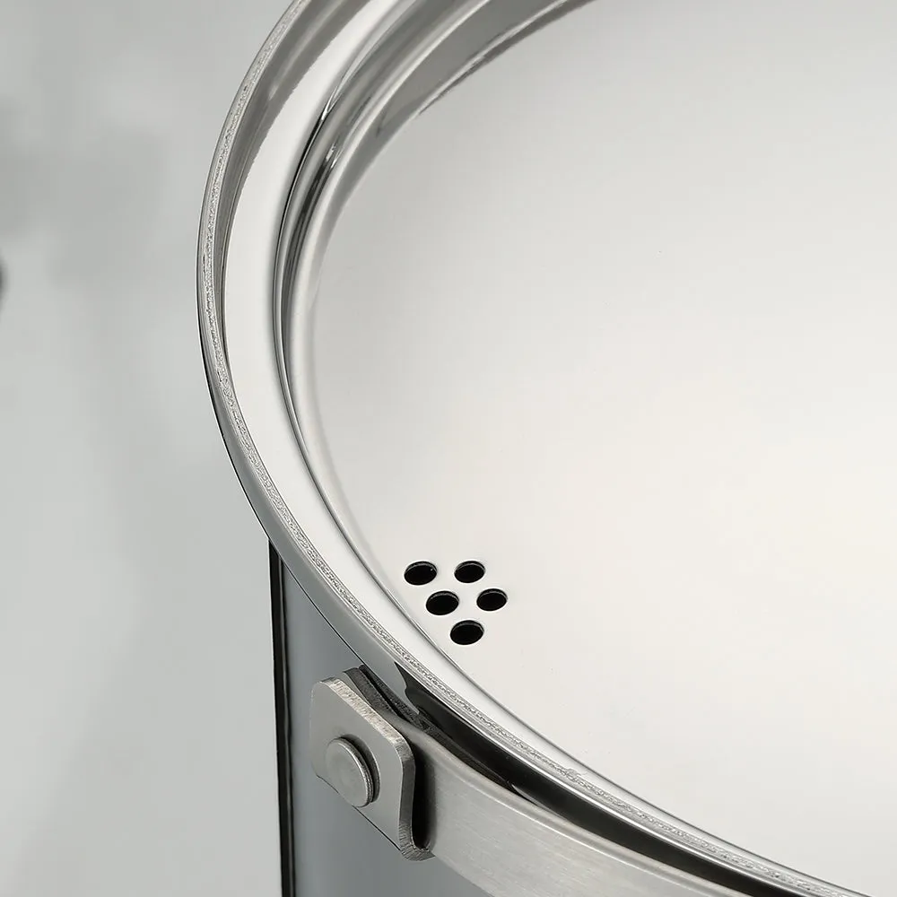 CC-24 Large Camping Outdoor Stockpot | Stainless Steel Aluminum Three-Ply Steel Pot, 5.8L