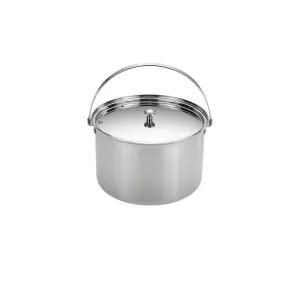 CC-24 Large Camping Outdoor Stockpot | Stainless Steel Aluminum Three-Ply Steel Pot, 5.8L