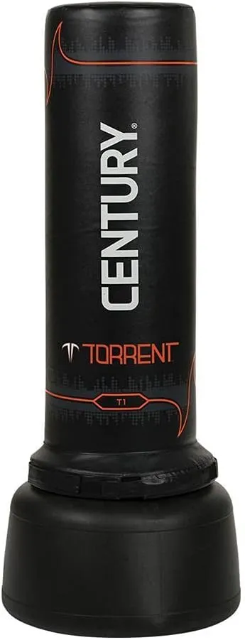 Century Torrent Training Bag, Black Freestanding Punching Bag, Ideal for Martial Arts, Boxing, and Cardio Workouts for Men and Women