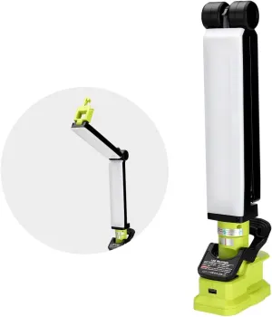 Choerinton Light 2400LM Work Light Compatible with Ryobi 18V Battery LED Work Light Jobsite Light Rotating Flashlight with USB Phone Charge Port for Car Repair,Camping,Clip On Desk Lamp,Emergency