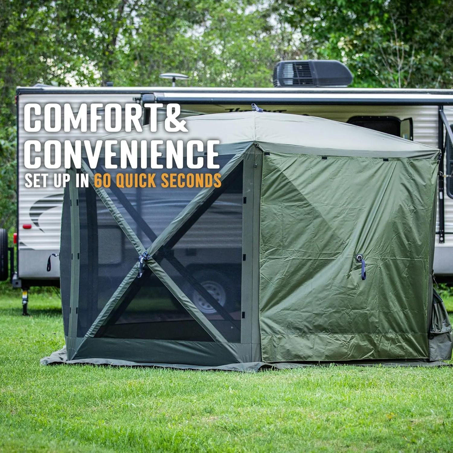 Clam Quick-Set Wind and Sun Panel Attachment for Escape Sport Screen Shelter Canopy Tent with Carrying Bag, Accessory Only