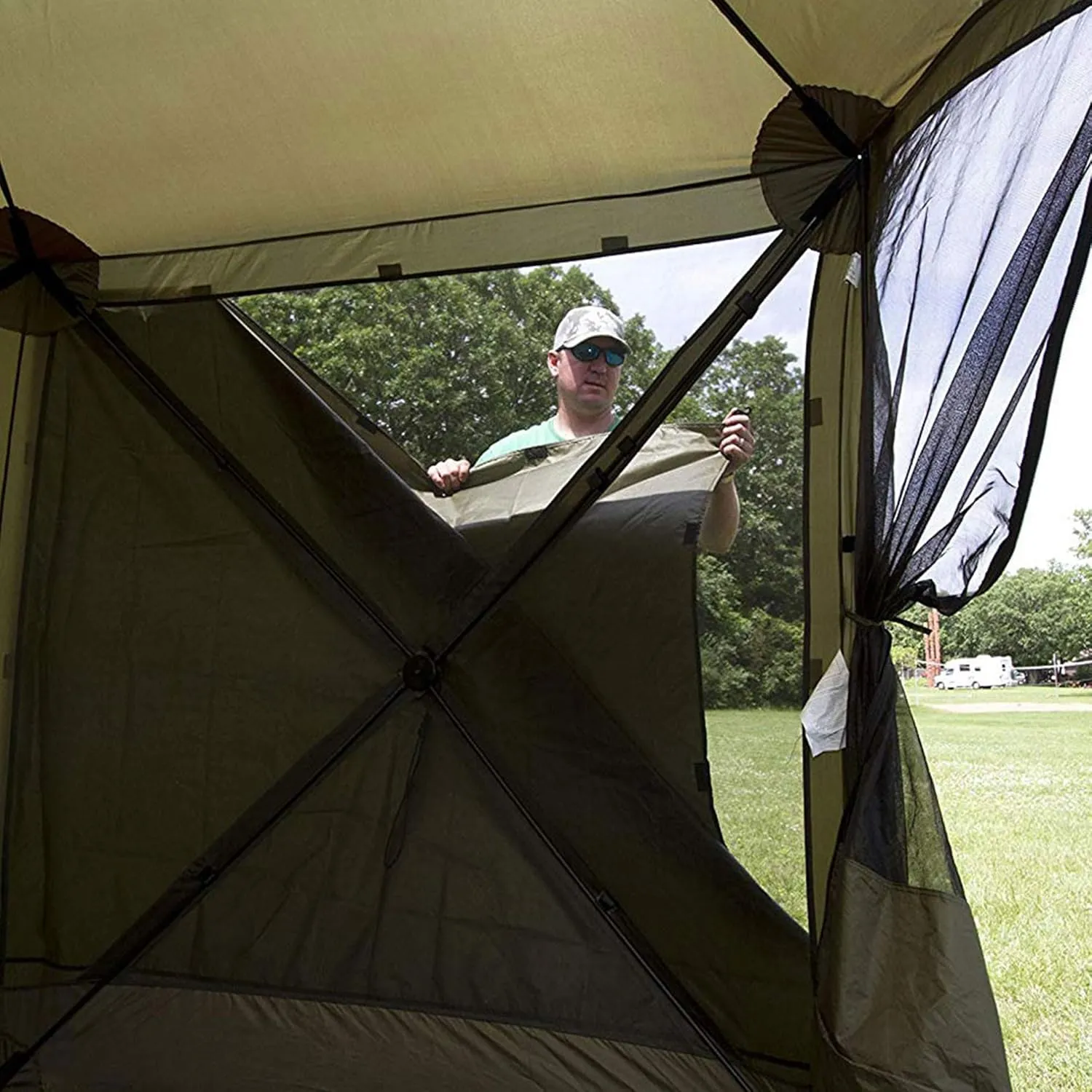 Clam Quick-Set Wind and Sun Panel Attachment for Escape Sport Screen Shelter Canopy Tent with Carrying Bag, Accessory Only