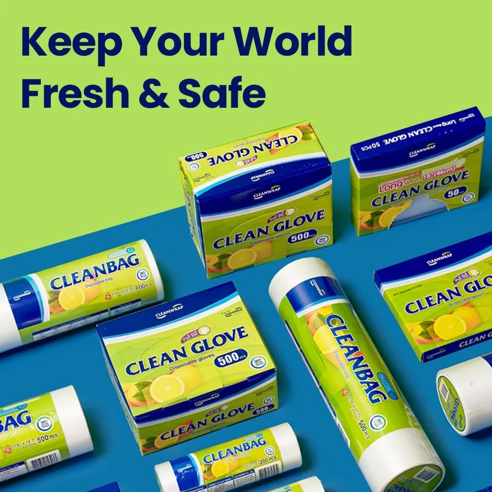 CLEANWRAP Food Storage Roll Bags (11.81 * 15.74-500 PCS) - Mothers Day Gifts for Mom I Food Plastic Bags, Mini Plastic Bags, Plastic Bread Bags, Roll Plastic Bags, Plastic Produce Bag