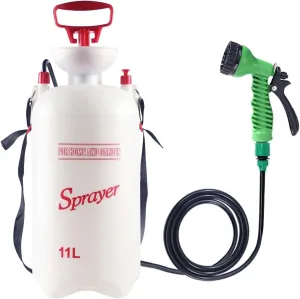 CLICIC Pressure Sprayer with 7 Spray Modes, Camping Shower with Removable Hose and Shower Head for Camping Outdoor Traveling Hiking and Pet Bath (2.9 Gallon)