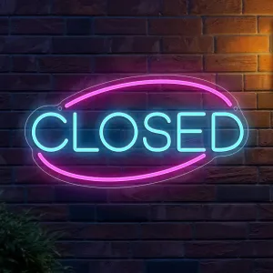Closed Signs For Business Led Closed Sign Light Closed Neon Sign, Bright Led Light High Visibility Advertisement Board Electric Display Sign, Bar Shop Pizza Store Restaurant Hotel Atm Party Supplies