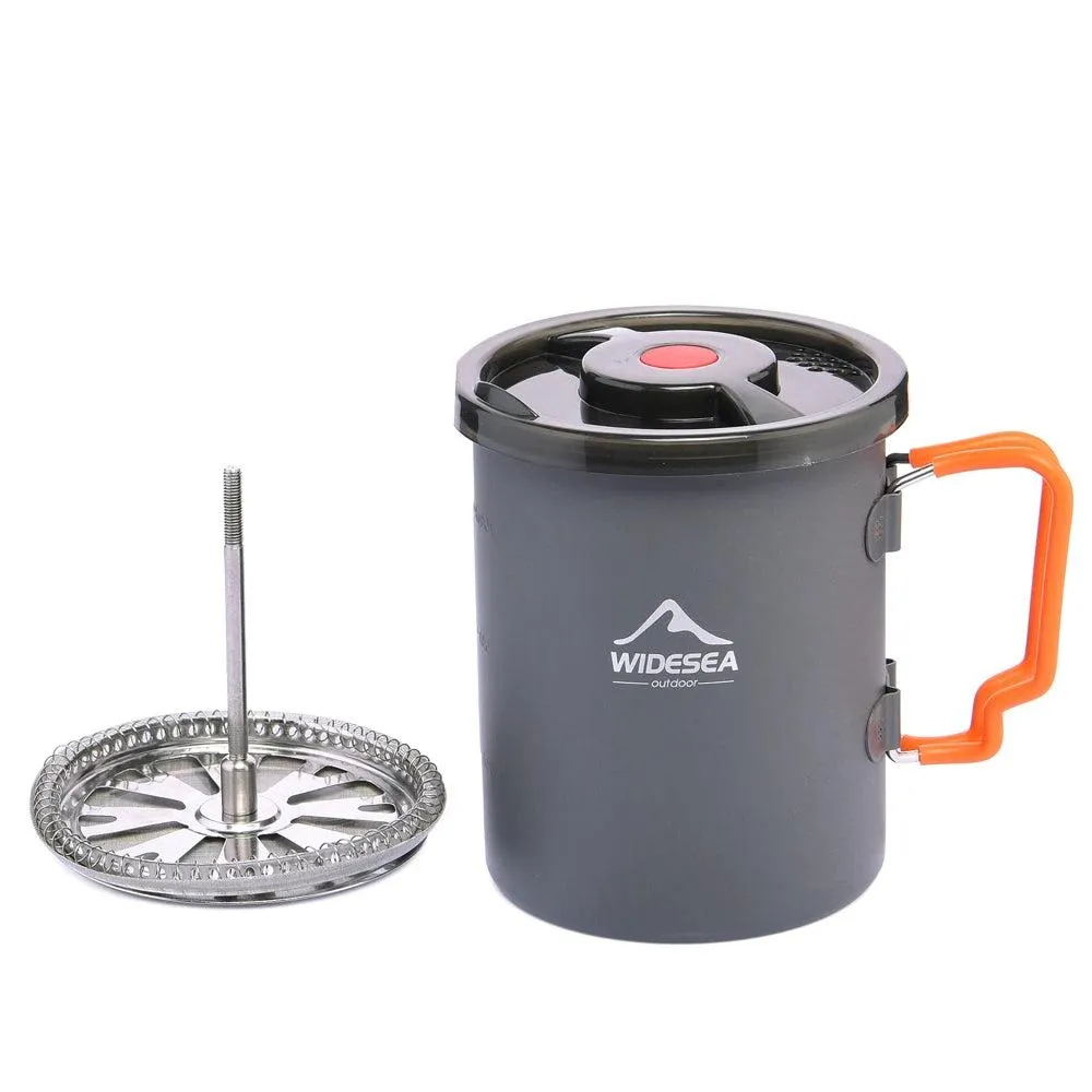 Coffee Pot with French Press – Outdoor Cookware for Hiking and Trekking