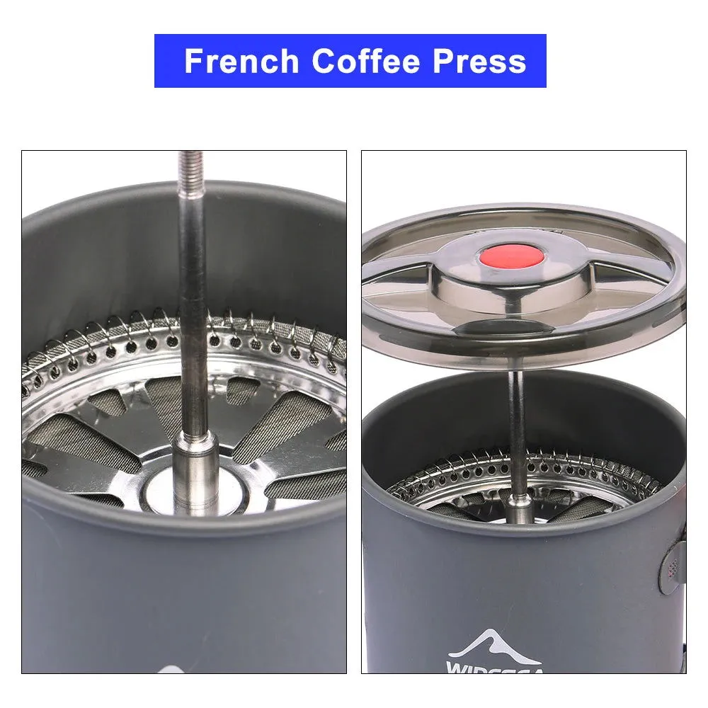 Coffee Pot with French Press – Outdoor Cookware for Hiking and Trekking