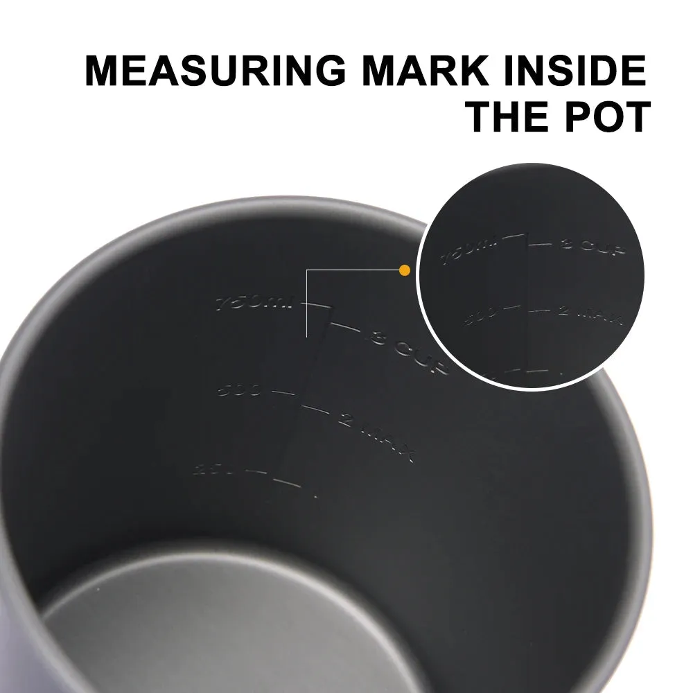 Coffee Pot with French Press – Outdoor Cookware for Hiking and Trekking