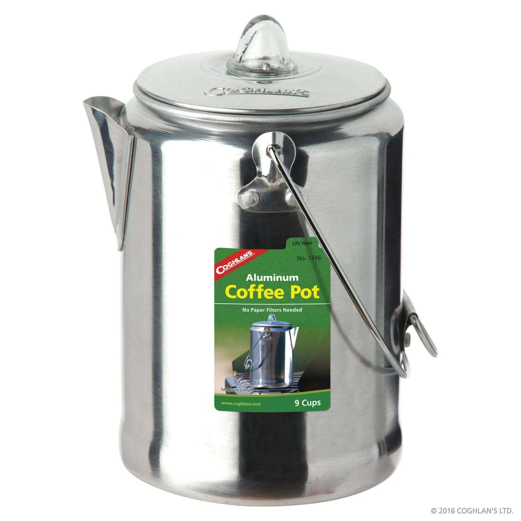Coghlans 9 Cup Coffee Pot - Aluminum