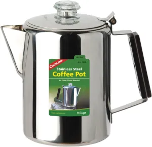 Coghlan's 9-Cup Stainless Steel Coffee Pot, Silver