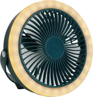 Coghlan's Camping Fan with LED Ring Light – Portable Cordless Rechargeable USB-C Battery Fan with Hanging Hook for Tents, Car, RV, Emergency, Travel, Hiking