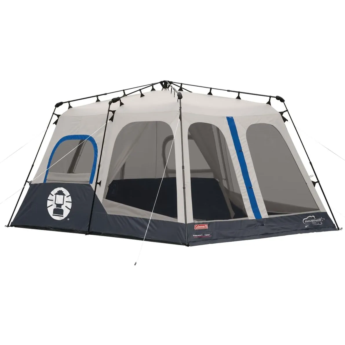 Coleman Instant Cabin Tent with 1-Minute Setup, 4/6/8/10 Person Instant Tent with Weatherproof Floor, Pre-Attached Poles, Air Vent, & Carry Bag