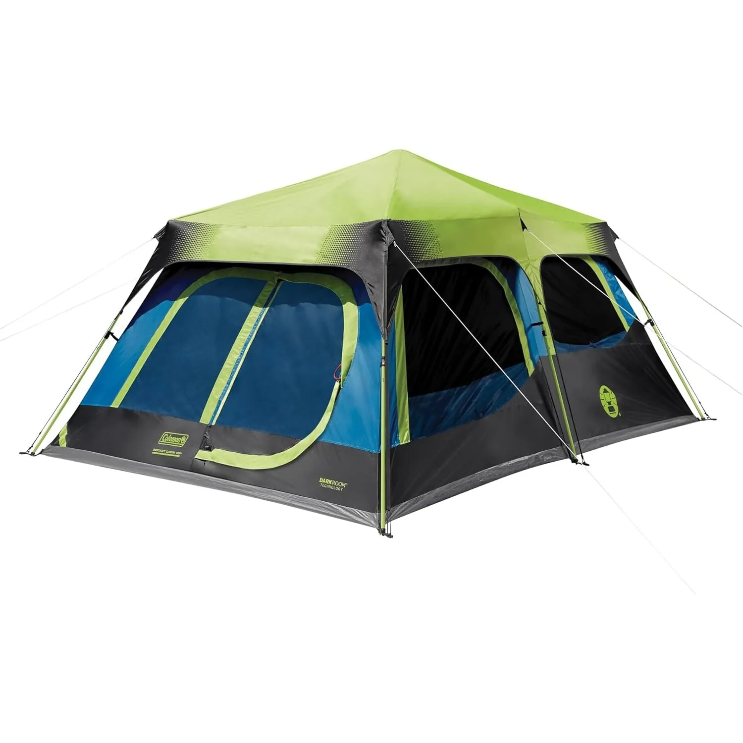Coleman Instant Cabin Tent with 1-Minute Setup, 4/6/8/10 Person Instant Tent with Weatherproof Floor, Pre-Attached Poles, Air Vent, & Carry Bag