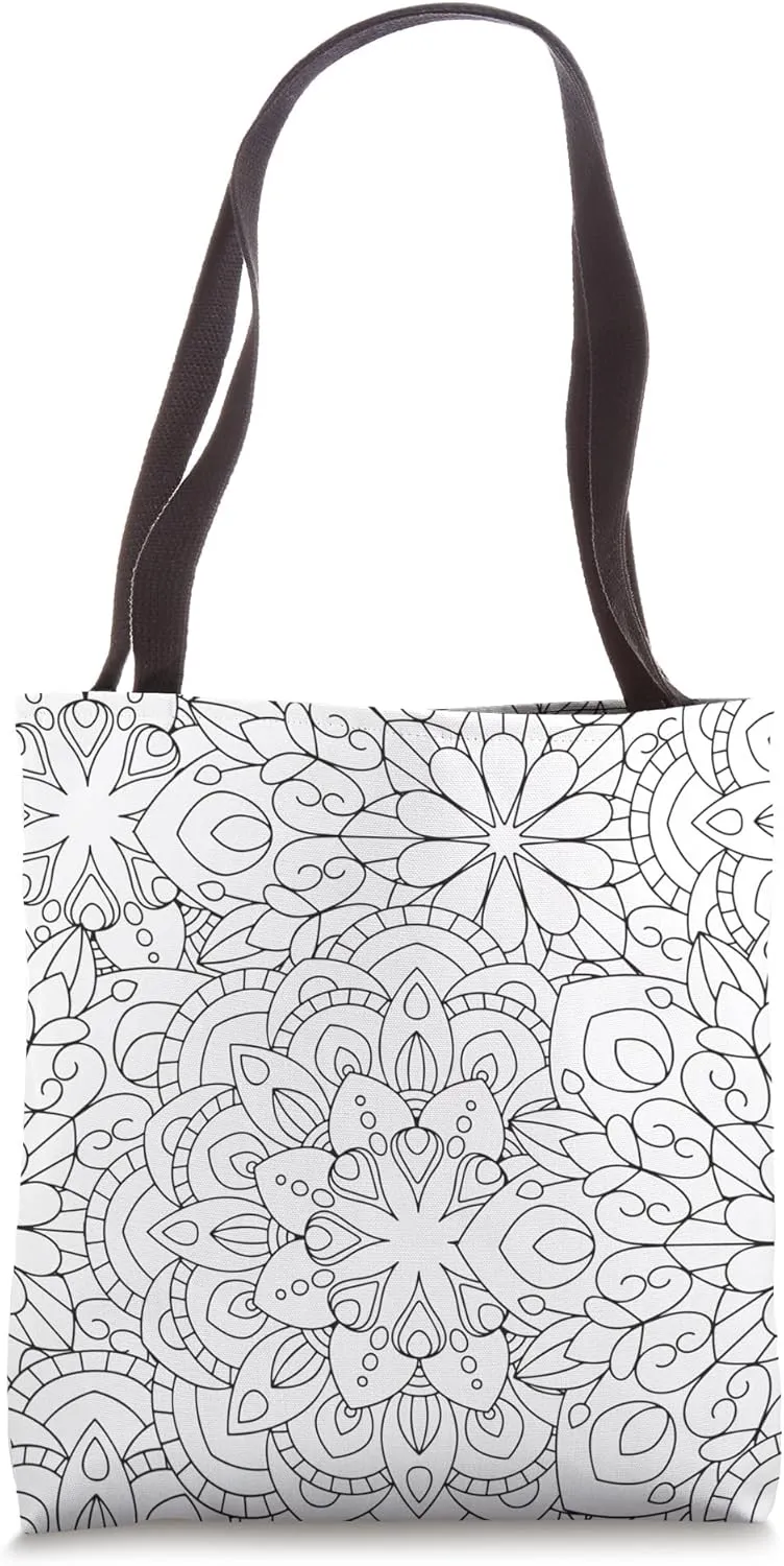Color Your Bag Choose Your Own Colors Cute Abstract Floral Tote Bag