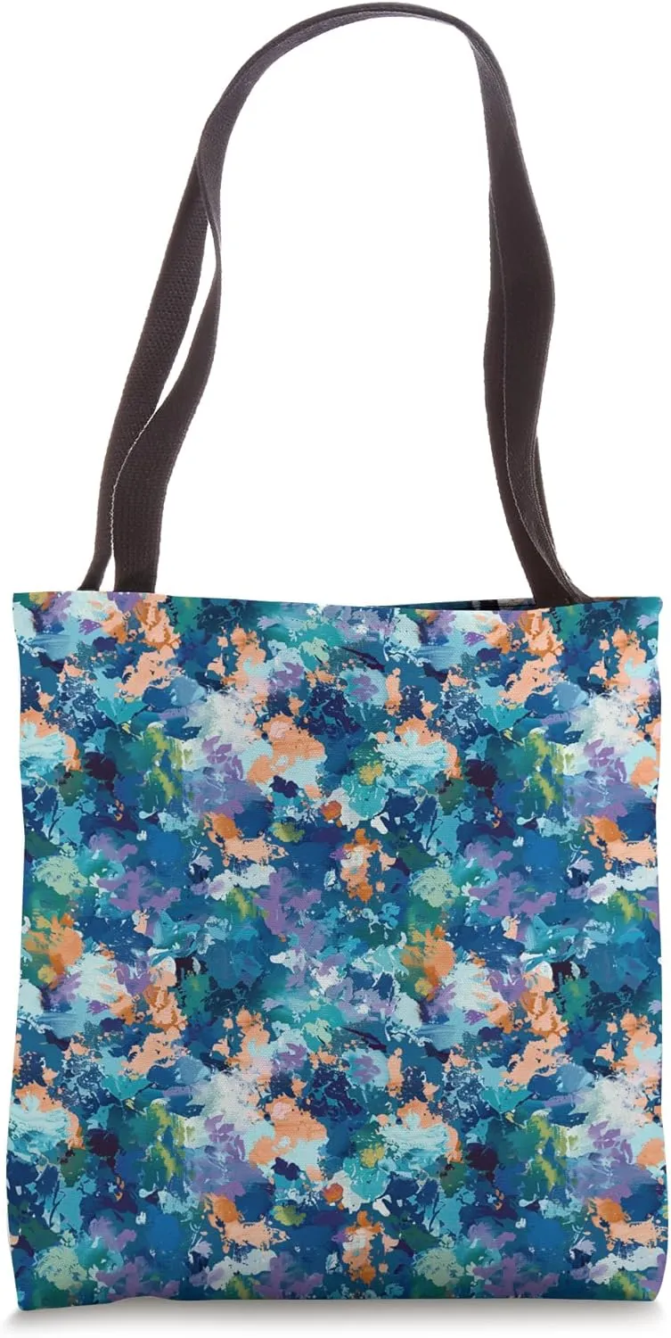 Colorful Impressionism Style Pattern Tote Bag