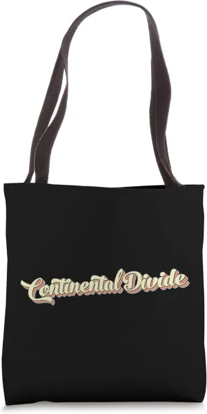 Continental Divide TShirt Retro Art Baseball Font Vintage Tote Bag