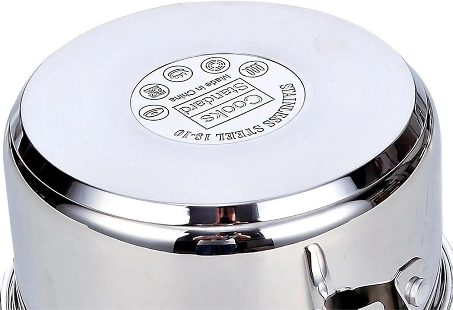 Cooks Standard Dutch Oven Casserole with Glass Lid, 7-Quart Classic Stainless Steel Stockpot, Silver