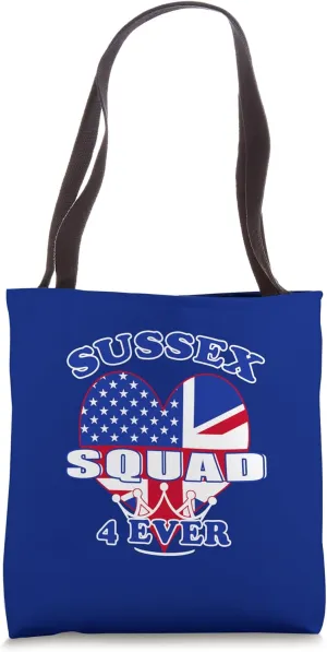 Cool Sussex Squad 4 Ever Duke Duchess supporter heart UK US Tote Bag