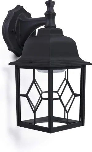 CORAMDEO Outdoor LED Square Wall Sconce Light for Porch, Patio, Deck, Wet Location, Built in LED Gives 100W of Light from 11W of Power, 1000 Lumens, 3K, Durable Cast Aluminum with Black Finish