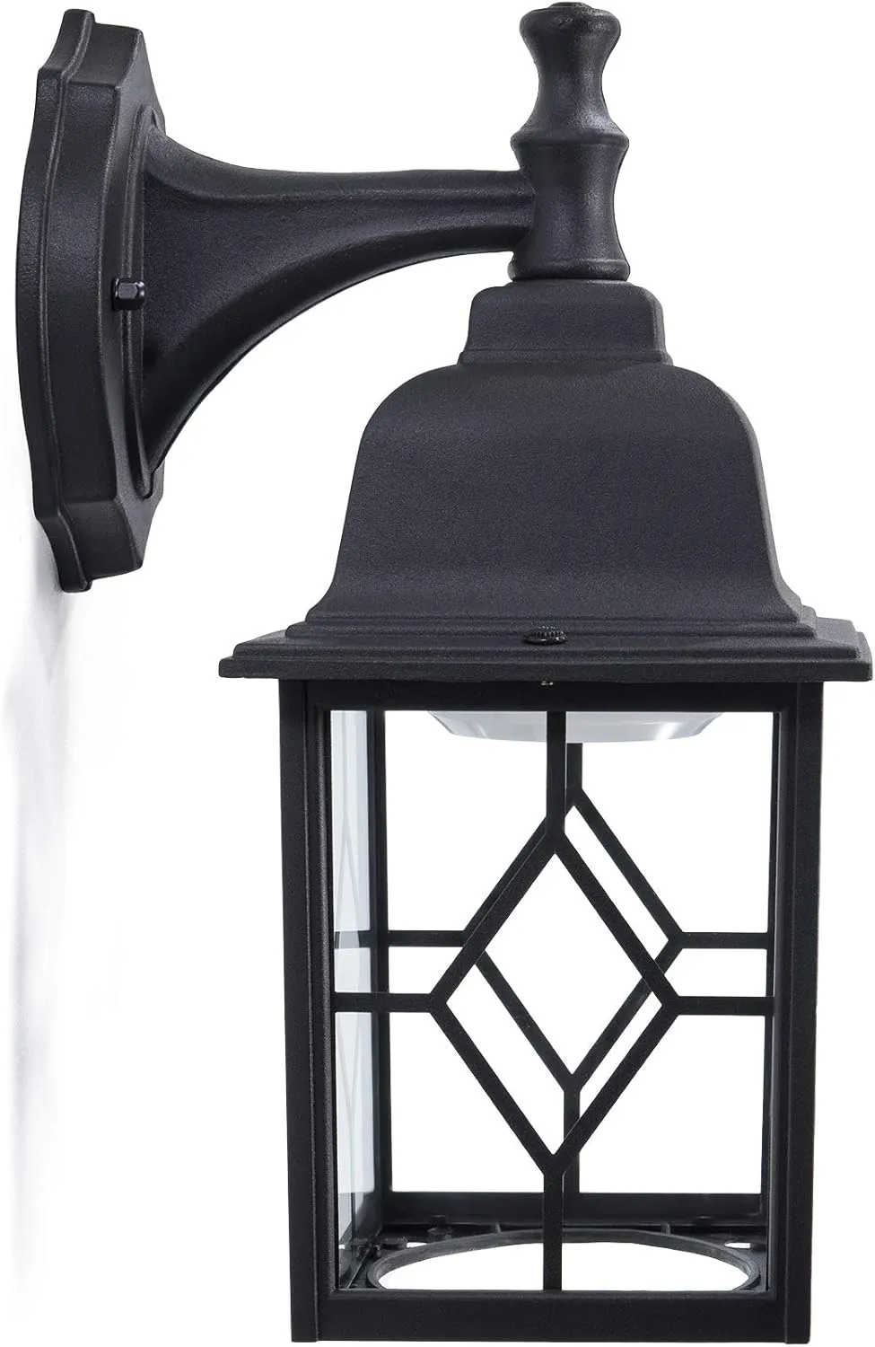 CORAMDEO Outdoor LED Square Wall Sconce Light for Porch, Patio, Deck, Wet Location, Built in LED Gives 100W of Light from 11W of Power, 1000 Lumens, 3K, Durable Cast Aluminum with Black Finish
