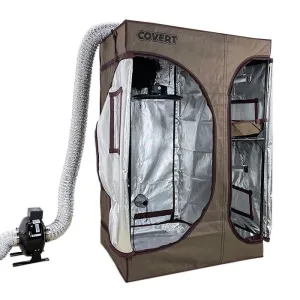 Covert 2' x 3' Perpetual Harvest Multi-Chamber 150 Watt UFO LED Grow Tent Kit With Automated Ventilation Package