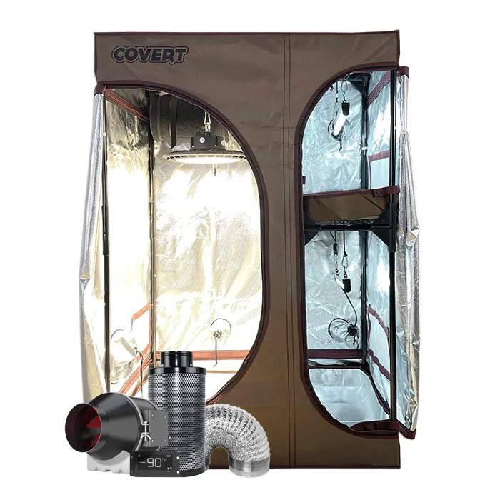Covert 2' x 3' Perpetual Harvest Multi-Chamber 150 Watt UFO LED Grow Tent Kit With Automated Ventilation Package