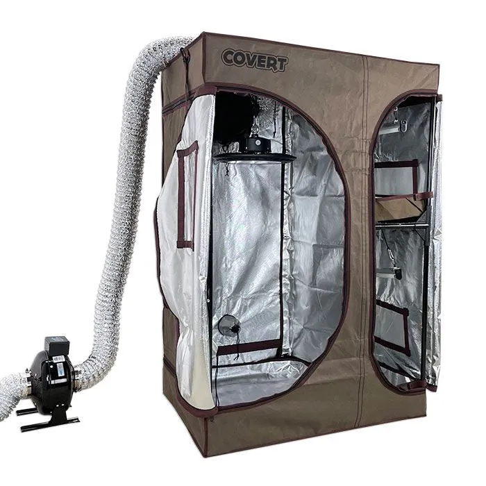 Covert 2' x 3' Perpetual Harvest Multi-Chamber 150 Watt UFO LED Grow Tent Kit With Automated Ventilation Package