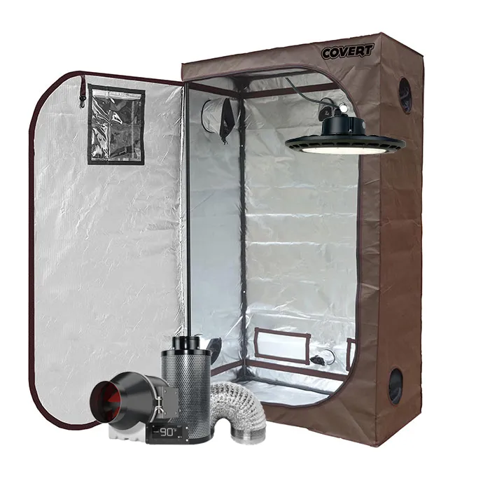 Covert 2' x 4' 150 Watt UFO LED Grow Tent Kit With Automated Ventilation Package