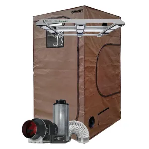 Covert 4' x 4' Scynce LED Raging Kush 2.0 650 Watt Grow Tent Kit With Automated Ventilation Package
