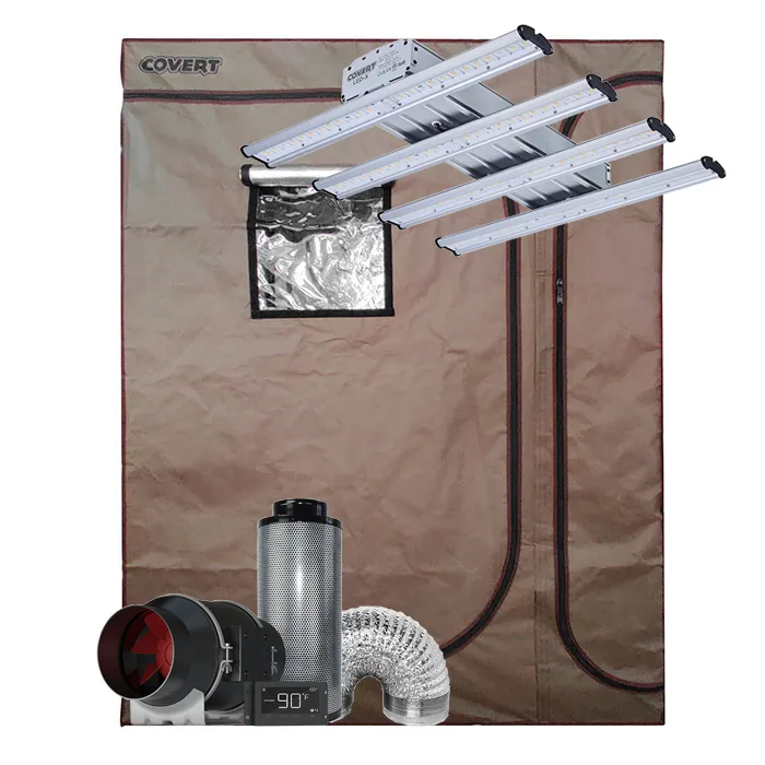 Covert 4' x 5' LED-X 250 Perpetual Harvest Multi-Chamber Grow Tent Kit With Automated Ventilation Package