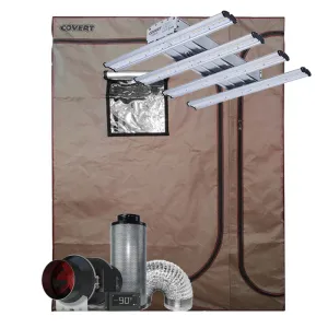 Covert 4' x 5' LED-X 250 Perpetual Harvest Multi-Chamber Grow Tent Kit With Automated Ventilation Package