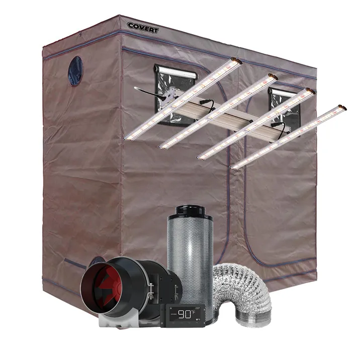 Covert 4' x 8' LED-X 500 Grow Tent Kit With Automated Ventilation Package