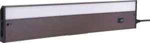Craftmade CUC1024-BZ-LED Flicker-Free Design Hardwire/Plug-in Aluminum Dimmable Under Cabinet LED Light Bar, 1-Light 12 Watt, Linkable up to 150W, 1"H x 4"W X 24"D, Bronze
