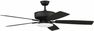 Craftmade P112ESP5-52ESPWLN Pro Plus 52" Ceiling Fan with LED Lights & Wall Control, 5 Reversible Espresso/Walnut MDF Blades, Espresso