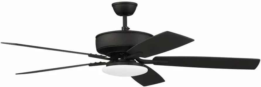 Craftmade P112ESP5-52ESPWLN Pro Plus 52" Ceiling Fan with LED Lights & Wall Control, 5 Reversible Espresso/Walnut MDF Blades, Espresso